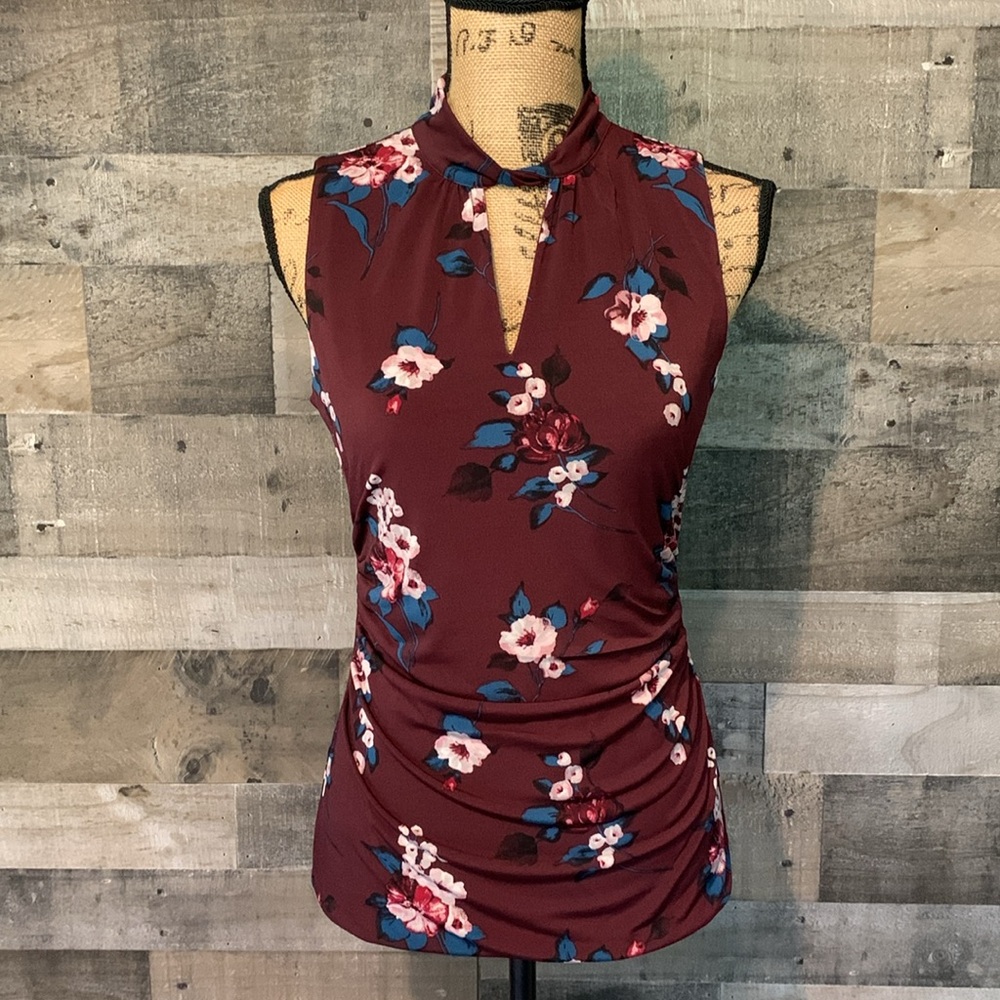 White House Black Market Sleeveless Floral Top Size S - Picture 16 of 16